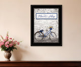 Flower Shop Bicycle 2 Black Framed Print Wall Art - Homeroots