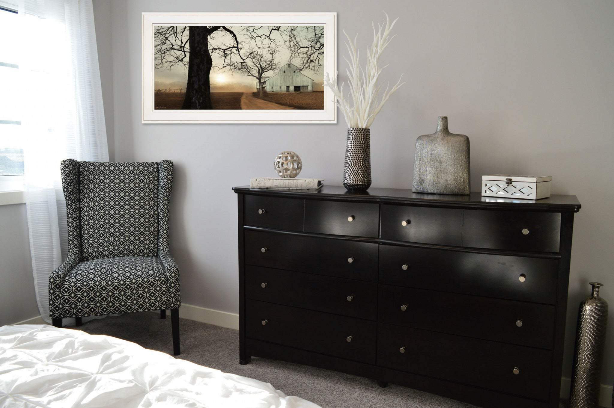 Millersburg Sunrise 2 White Framed Print Wall Art - Homeroots - Flyclothing LLC