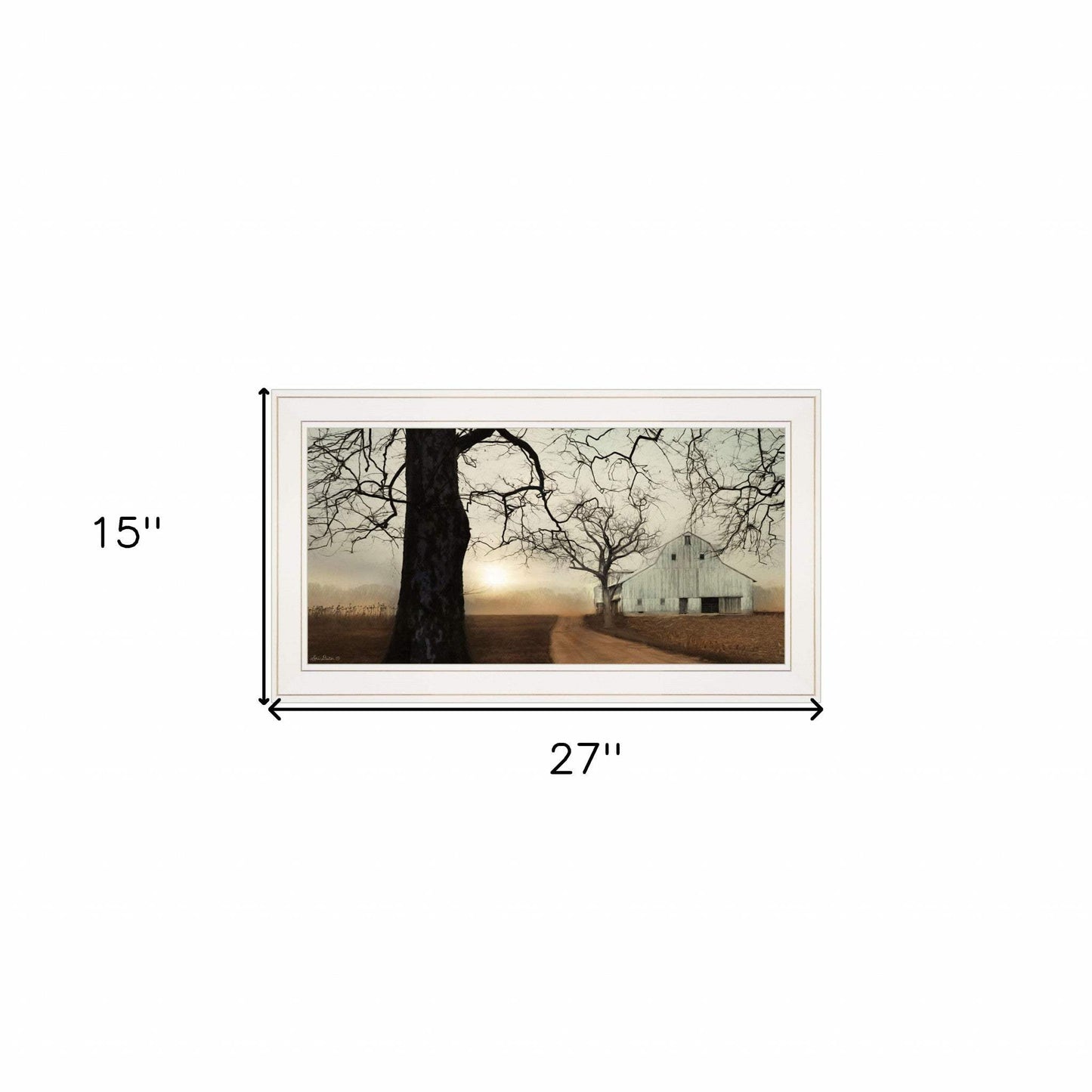 Millersburg Sunrise 2 White Framed Print Wall Art - Homeroots - Flyclothing LLC