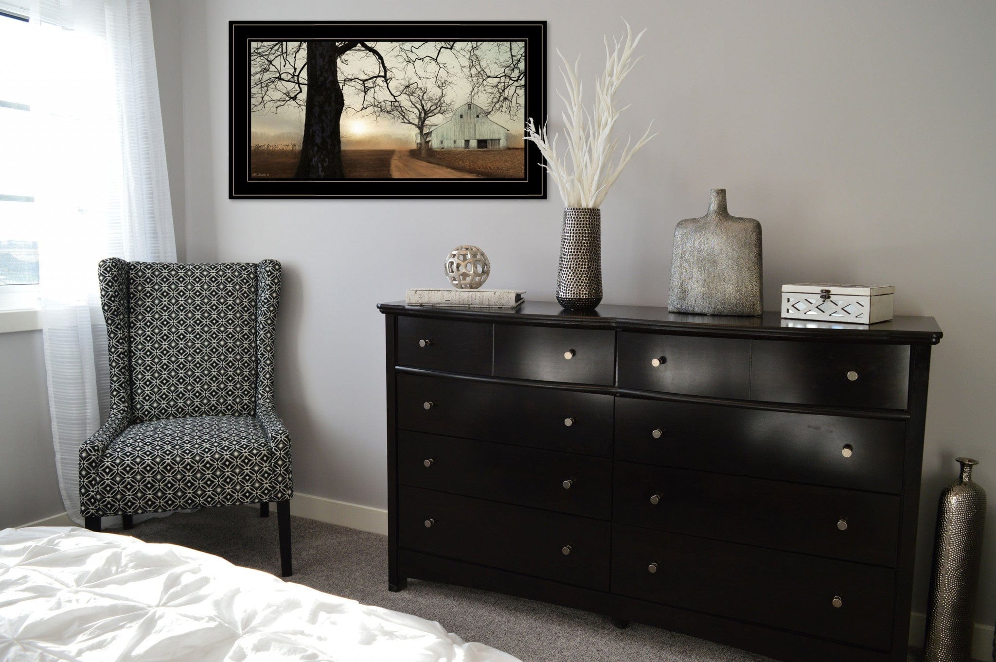 Millersburg Sunrise 1 Black Framed Print Wall Art - Homeroots