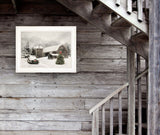 Farmhouse Christmas 1 White Framed Print Wall Art - Homeroots