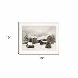 Farmhouse Christmas 1 White Framed Print Wall Art - Homeroots - Flyclothing LLC