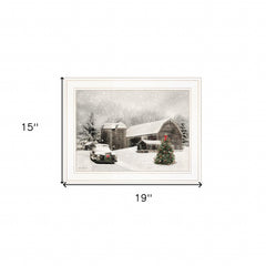 Farmhouse Christmas 1 White Framed Print Wall Art - Homeroots
