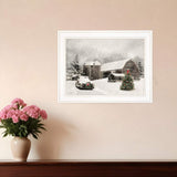 Farmhouse Christmas 1 White Framed Print Wall Art - Homeroots - Flyclothing LLC