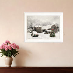 Farmhouse Christmas 1 White Framed Print Wall Art - Homeroots