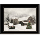 Farmhouse Christmas 2 Black Framed Print Wall Art - Homeroots