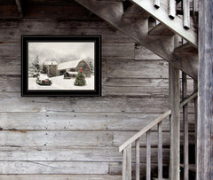 Farmhouse Christmas 2 Black Framed Print Wall Art - Homeroots