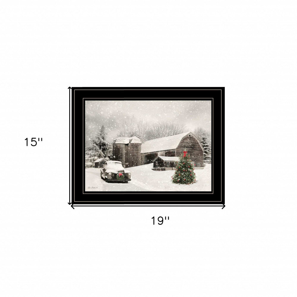 Farmhouse Christmas 2 Black Framed Print Wall Art - Homeroots - Flyclothing LLC