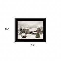Farmhouse Christmas 2 Black Framed Print Wall Art - Homeroots