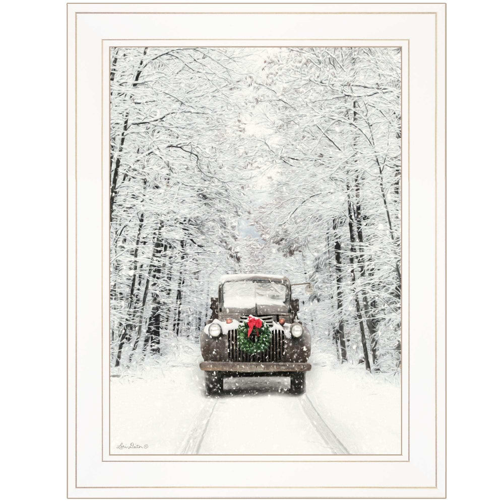 Antique Christmas 1 White Framed Print Wall Art - Homeroots - Flyclothing LLC