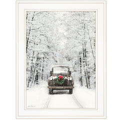 Antique Christmas 1 White Framed Print Wall Art - Homeroots
