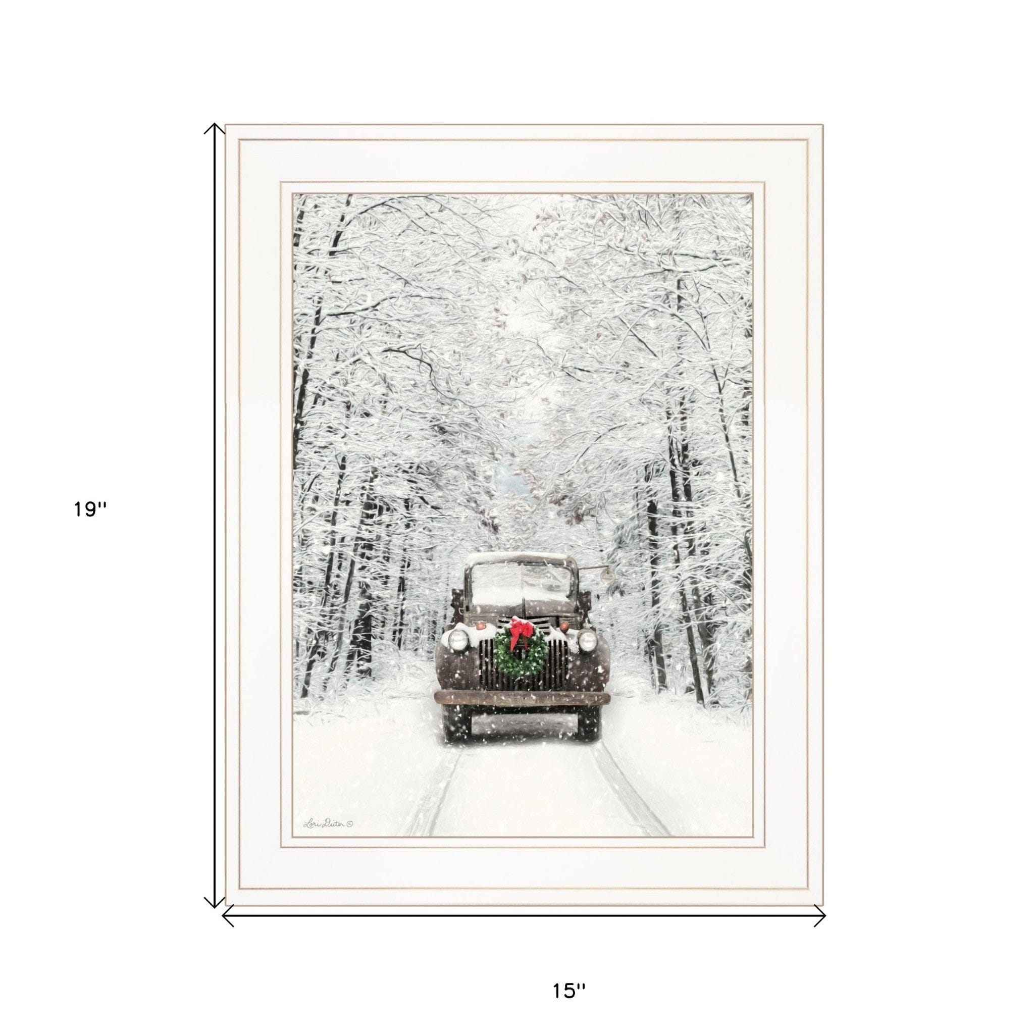 Antique Christmas 1 White Framed Print Wall Art - Homeroots