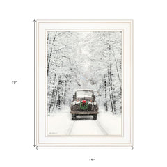 Antique Christmas 1 White Framed Print Wall Art - Homeroots