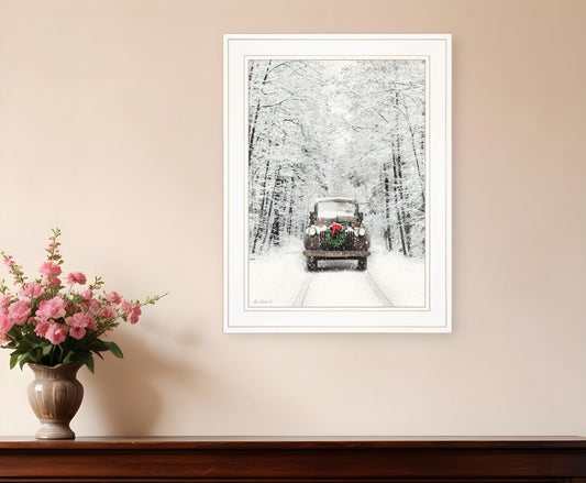 Antique Christmas 1 White Framed Print Wall Art - Homeroots