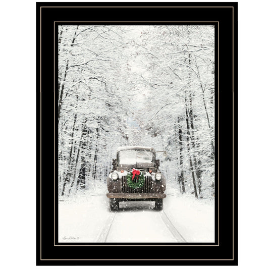 Antique Christmas 2 Black Framed Print Wall Art - Homeroots