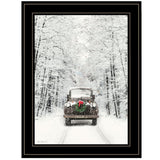 Antique Christmas 2 Black Framed Print Wall Art - Homeroots