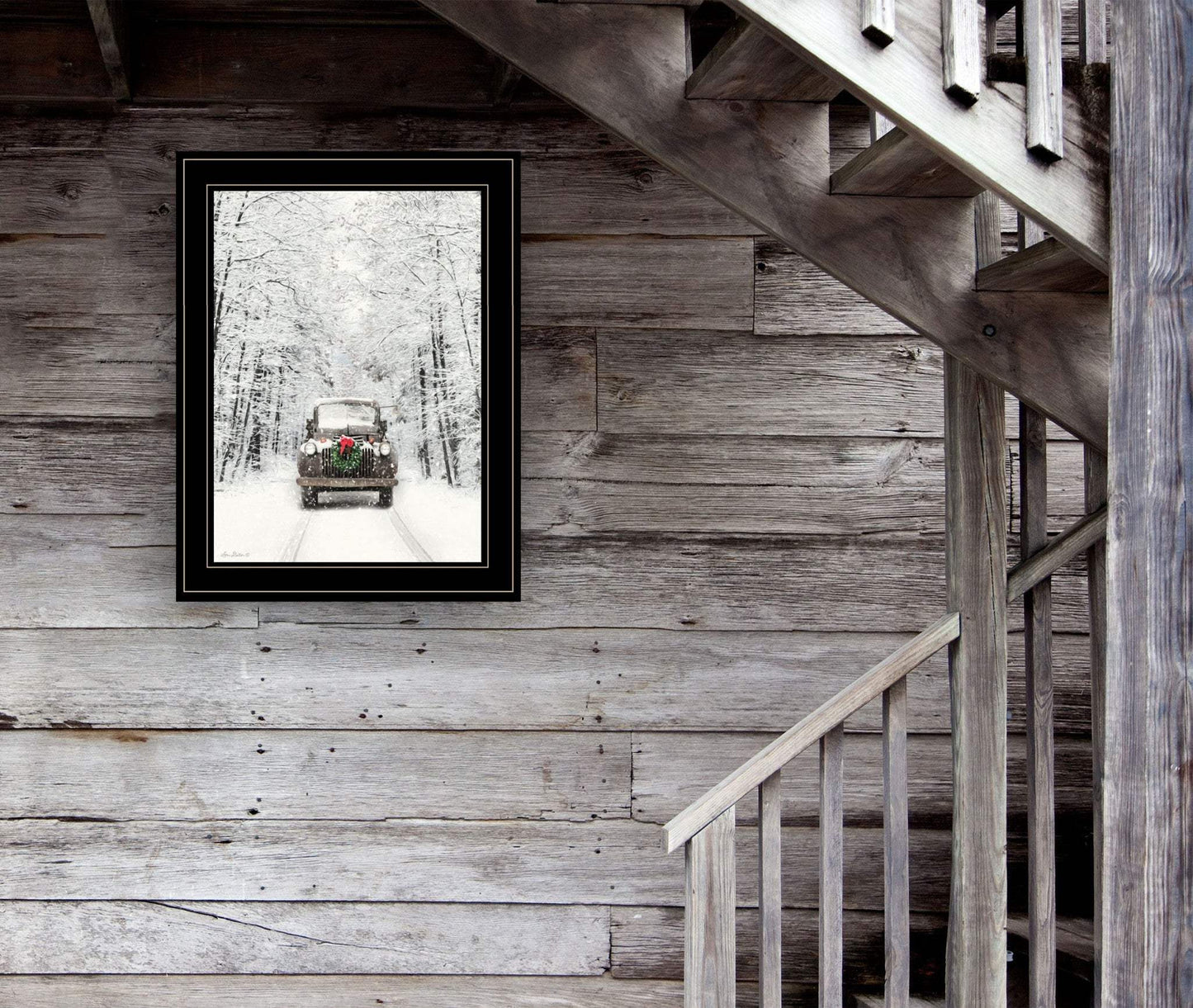 Antique Christmas 2 Black Framed Print Wall Art - Homeroots - Flyclothing LLC