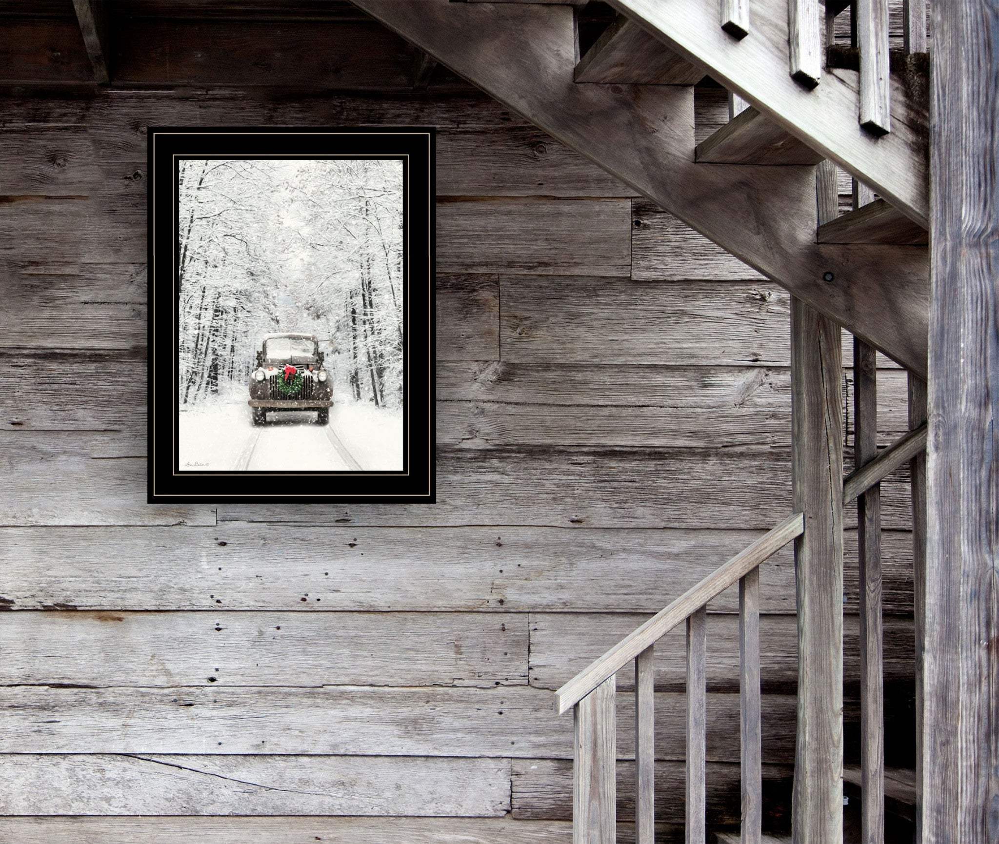 Antique Christmas 2 Black Framed Print Wall Art - Homeroots - Flyclothing LLC