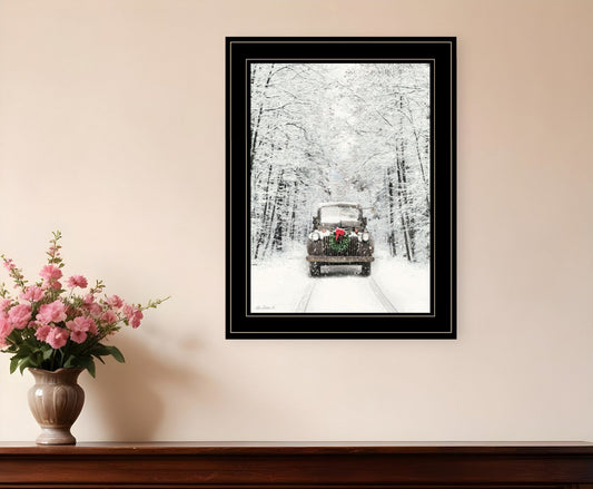 Antique Christmas 2 Black Framed Print Wall Art - Homeroots