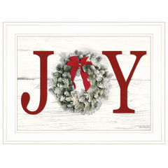 Christmas Joy 4 White Framed Print Wall Art - Homeroots