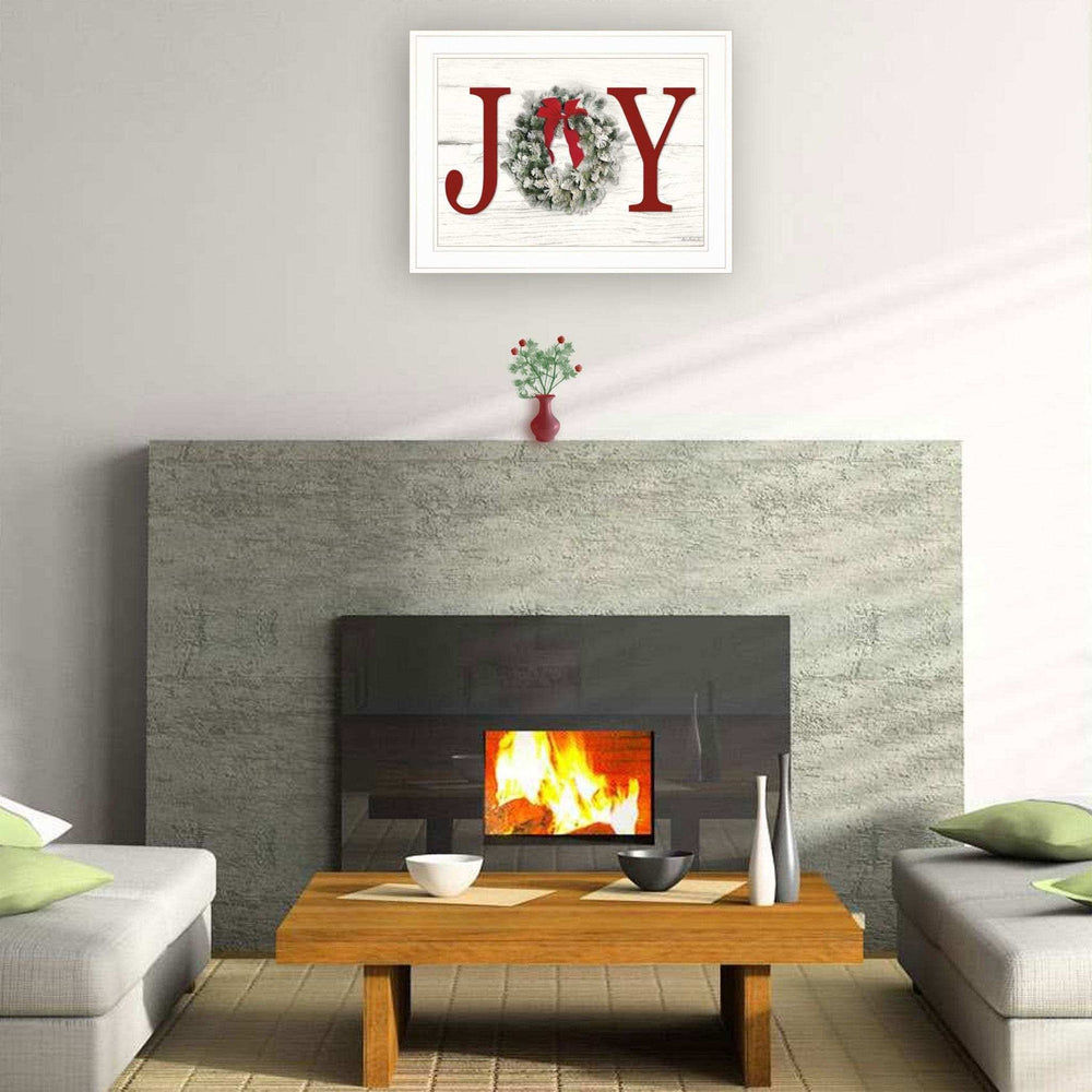 Christmas Joy 4 White Framed Print Wall Art - Homeroots - Flyclothing LLC