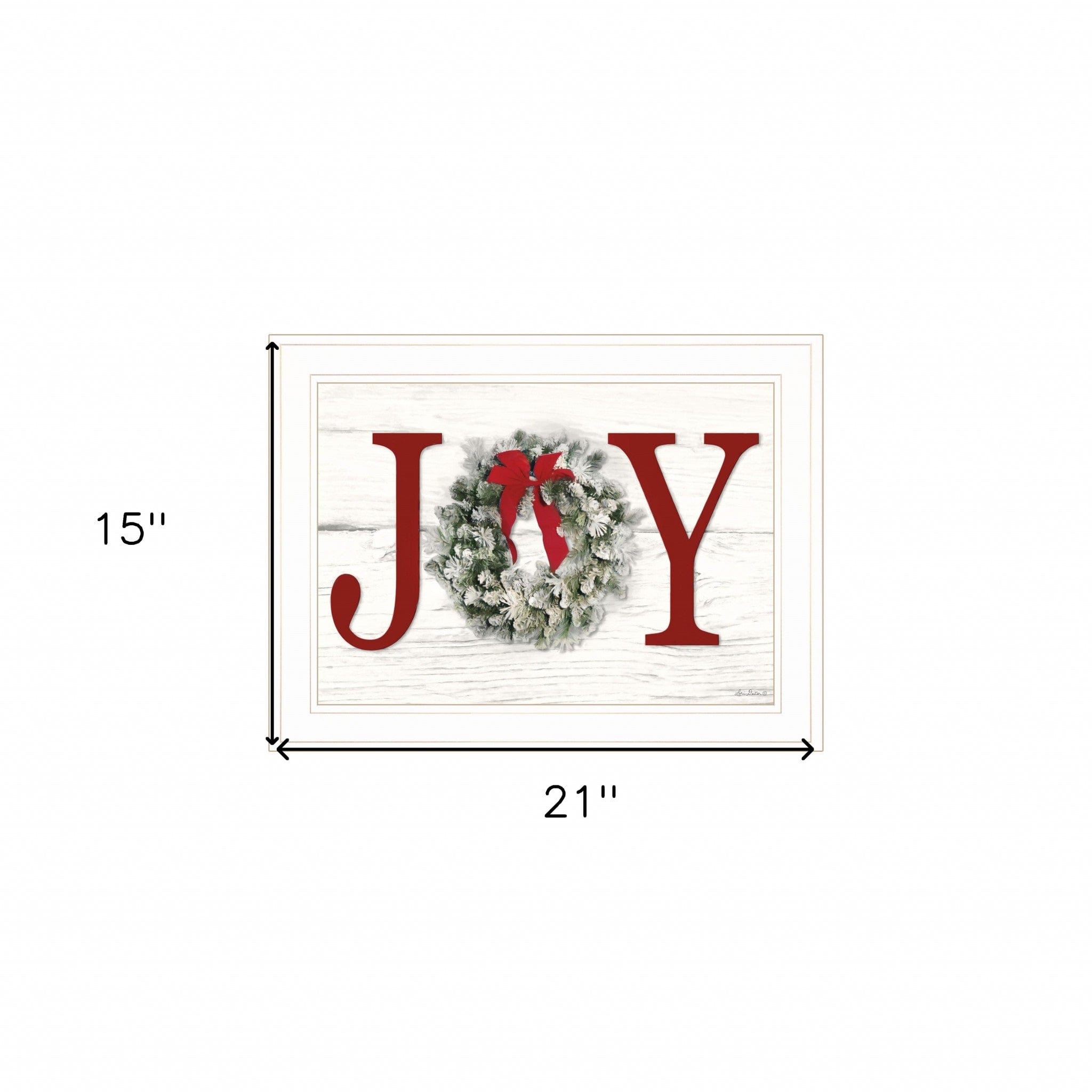 Christmas Joy 4 White Framed Print Wall Art - Homeroots