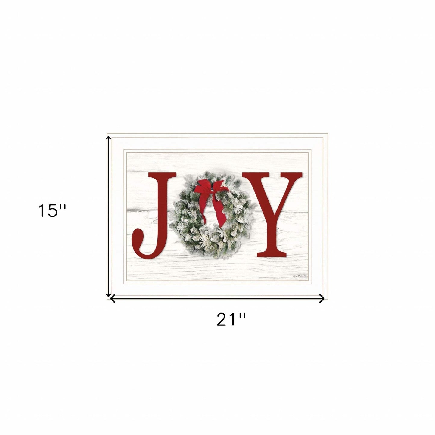 Christmas Joy 4 White Framed Print Wall Art - Homeroots - Flyclothing LLC