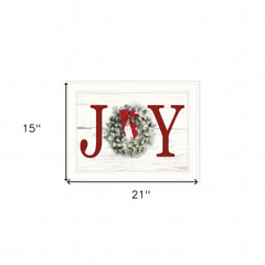 Christmas Joy 4 White Framed Print Wall Art - Homeroots