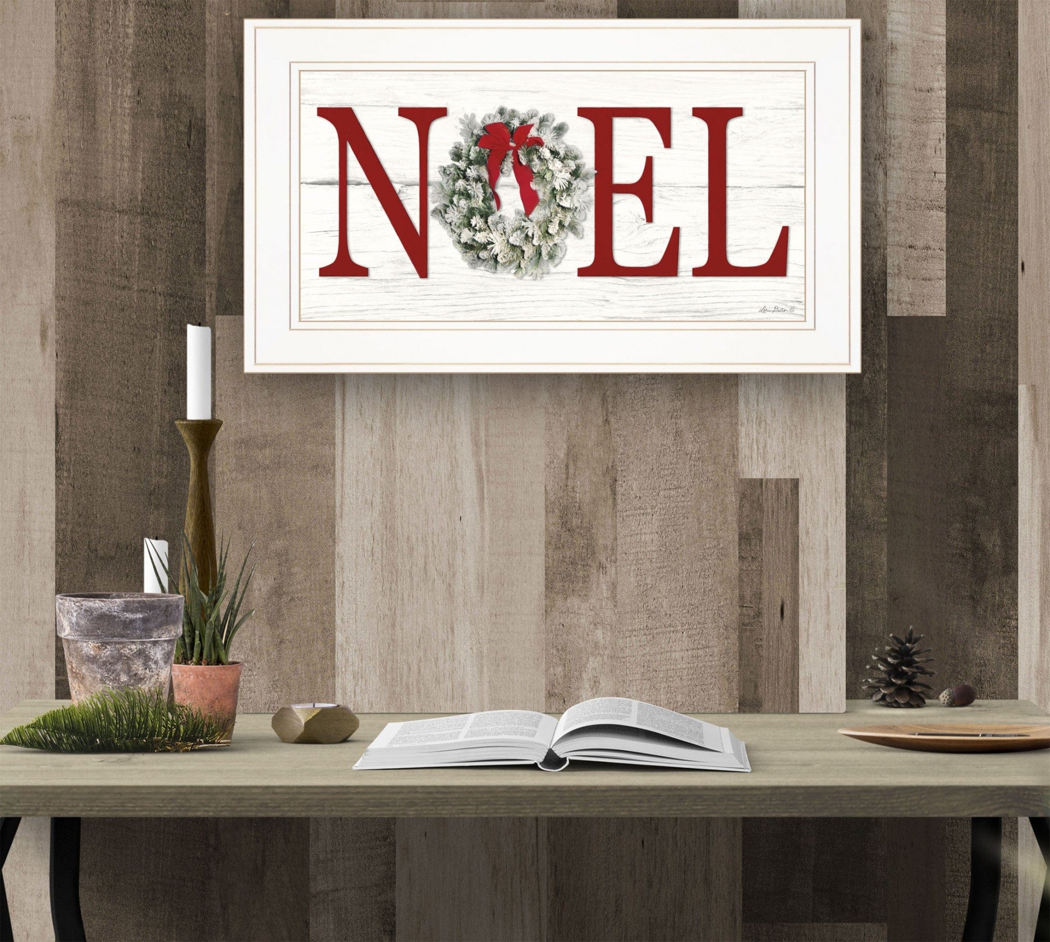 Christmas Noel 1 White Framed Print Wall Art - Homeroots