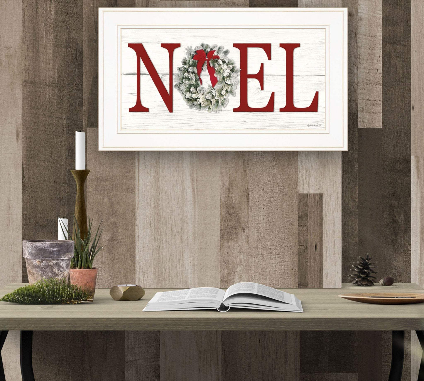 Christmas Noel 1 White Framed Print Wall Art - Homeroots - Flyclothing LLC