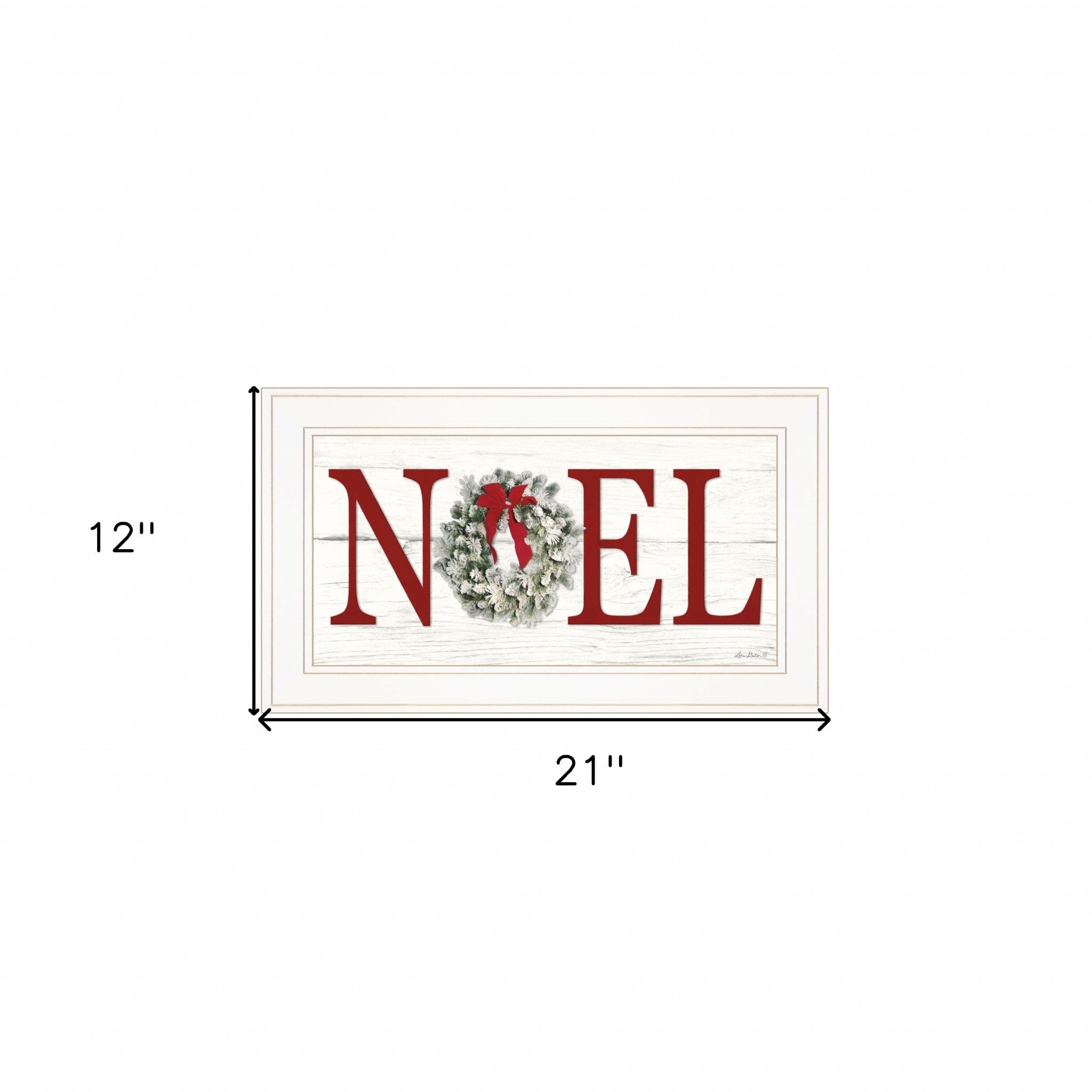Christmas Noel 1 White Framed Print Wall Art - Homeroots