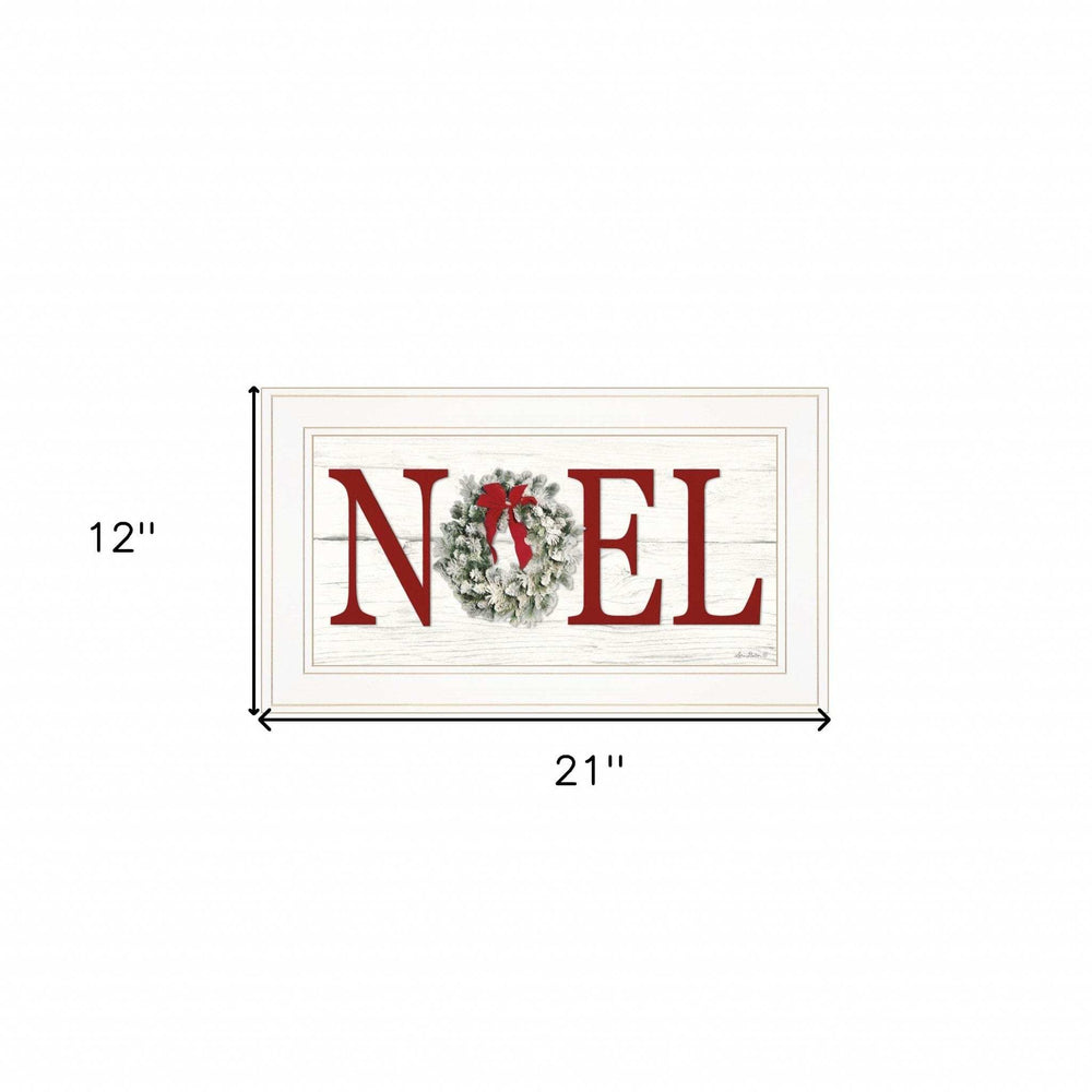 Christmas Noel 1 White Framed Print Wall Art - Homeroots - Flyclothing LLC