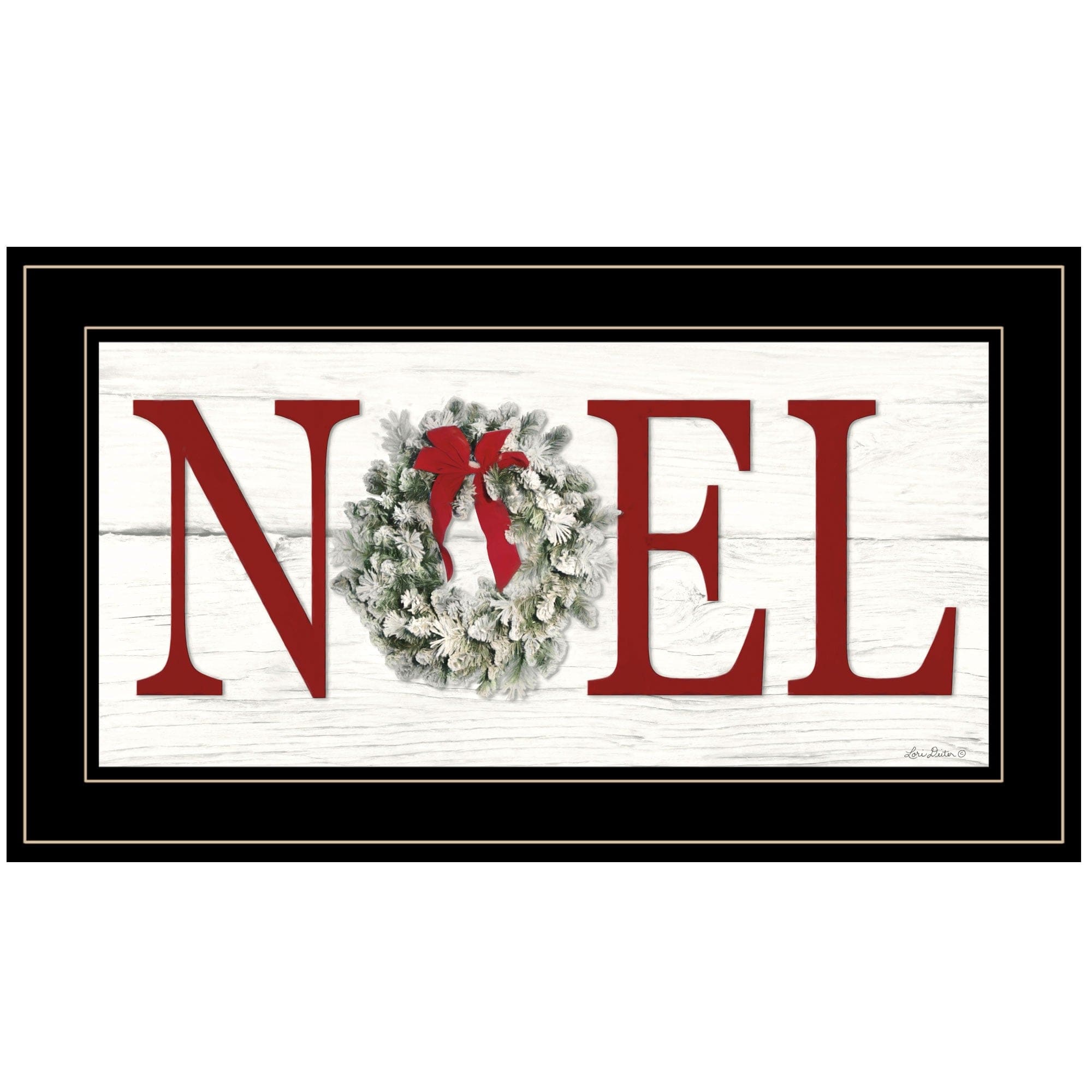Christmas Noel 2 Black Framed Print Wall Art - Homeroots
