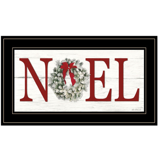 Christmas Noel 2 Black Framed Print Wall Art - Homeroots