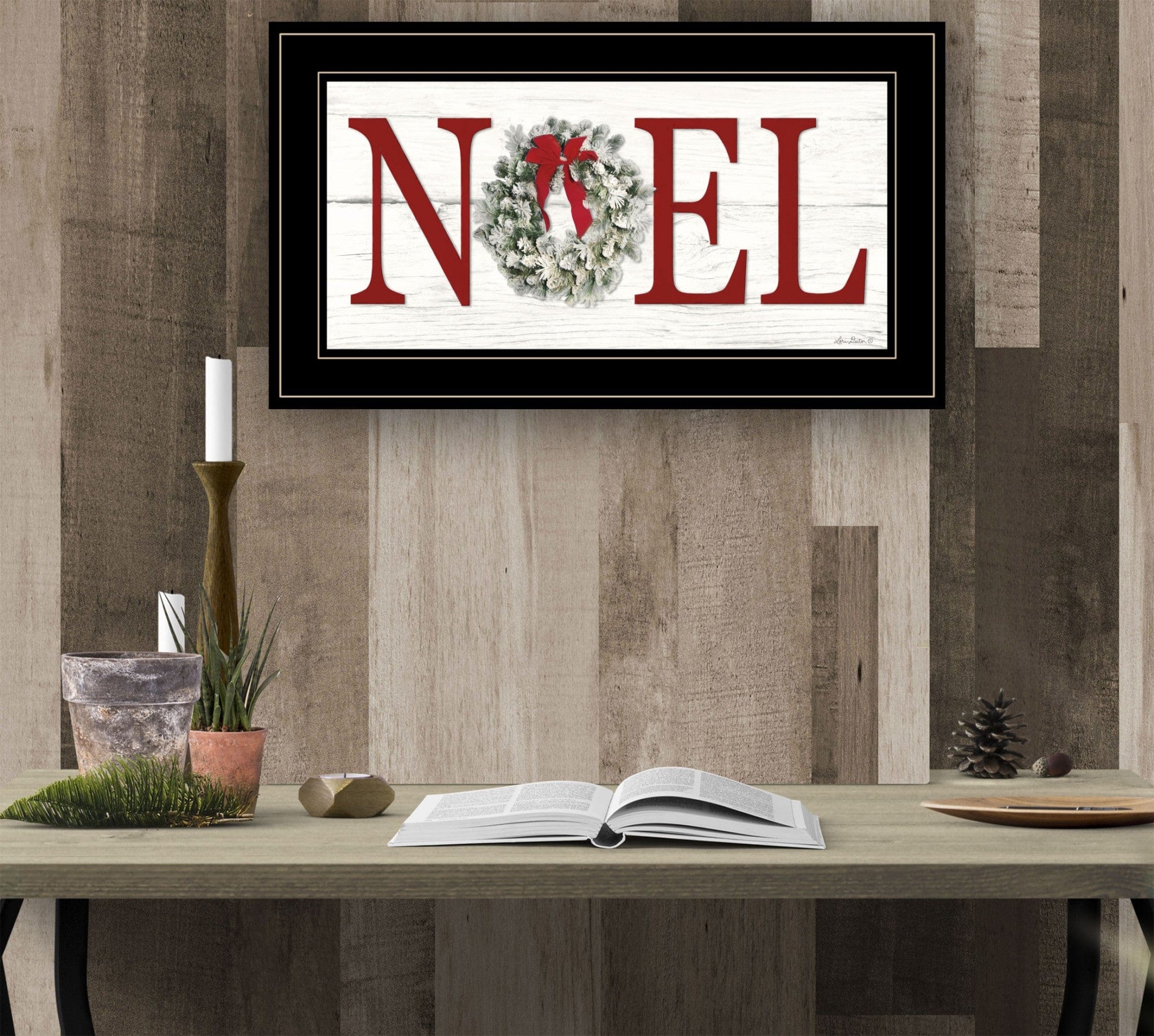Christmas Noel 2 Black Framed Print Wall Art - Homeroots