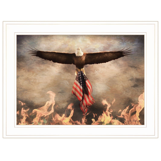 Blaze of Glory 1 White Framed Print Wall Art - Homeroots