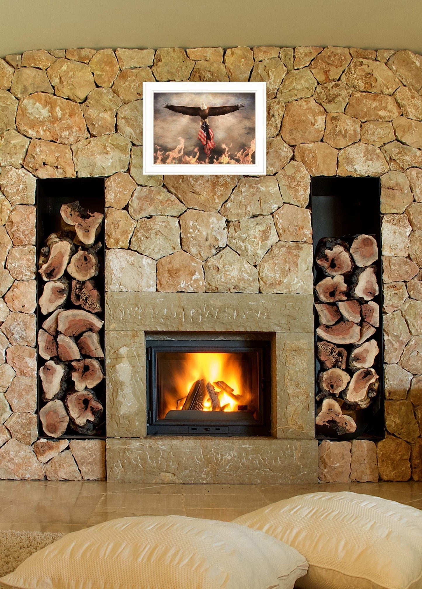Blaze of Glory 1 White Framed Print Wall Art - Homeroots - Flyclothing LLC
