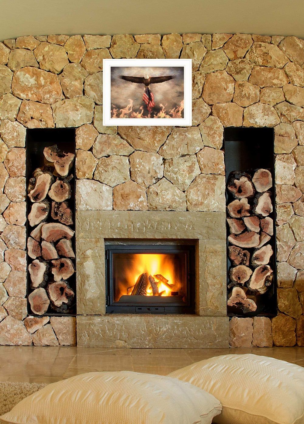 Blaze of Glory 1 White Framed Print Wall Art - Homeroots - Flyclothing LLC