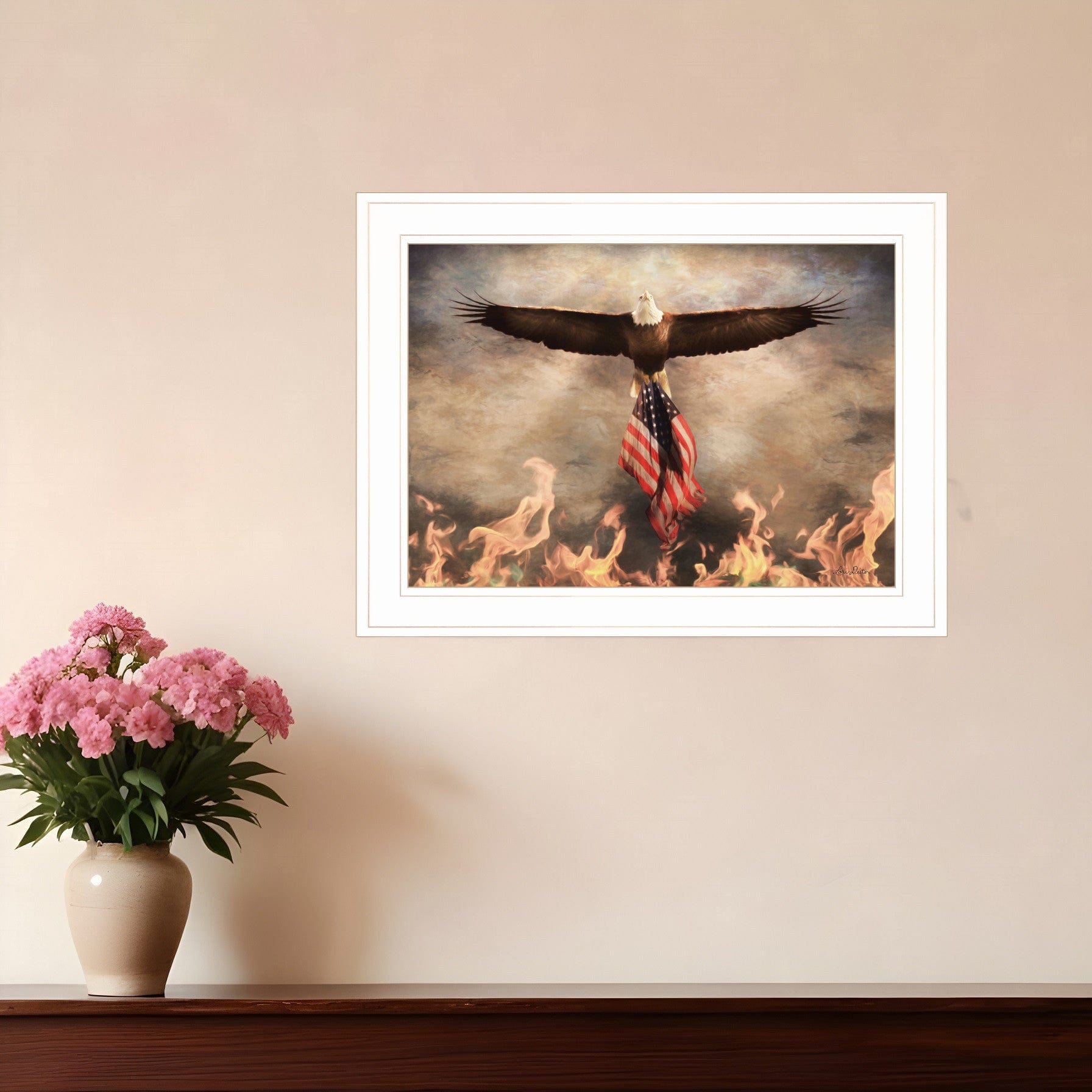 Blaze of Glory 1 White Framed Print Wall Art - Homeroots
