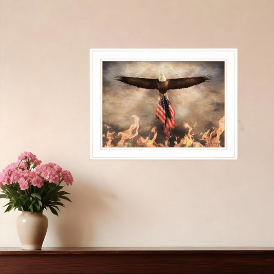 Blaze of Glory 1 White Framed Print Wall Art - Homeroots