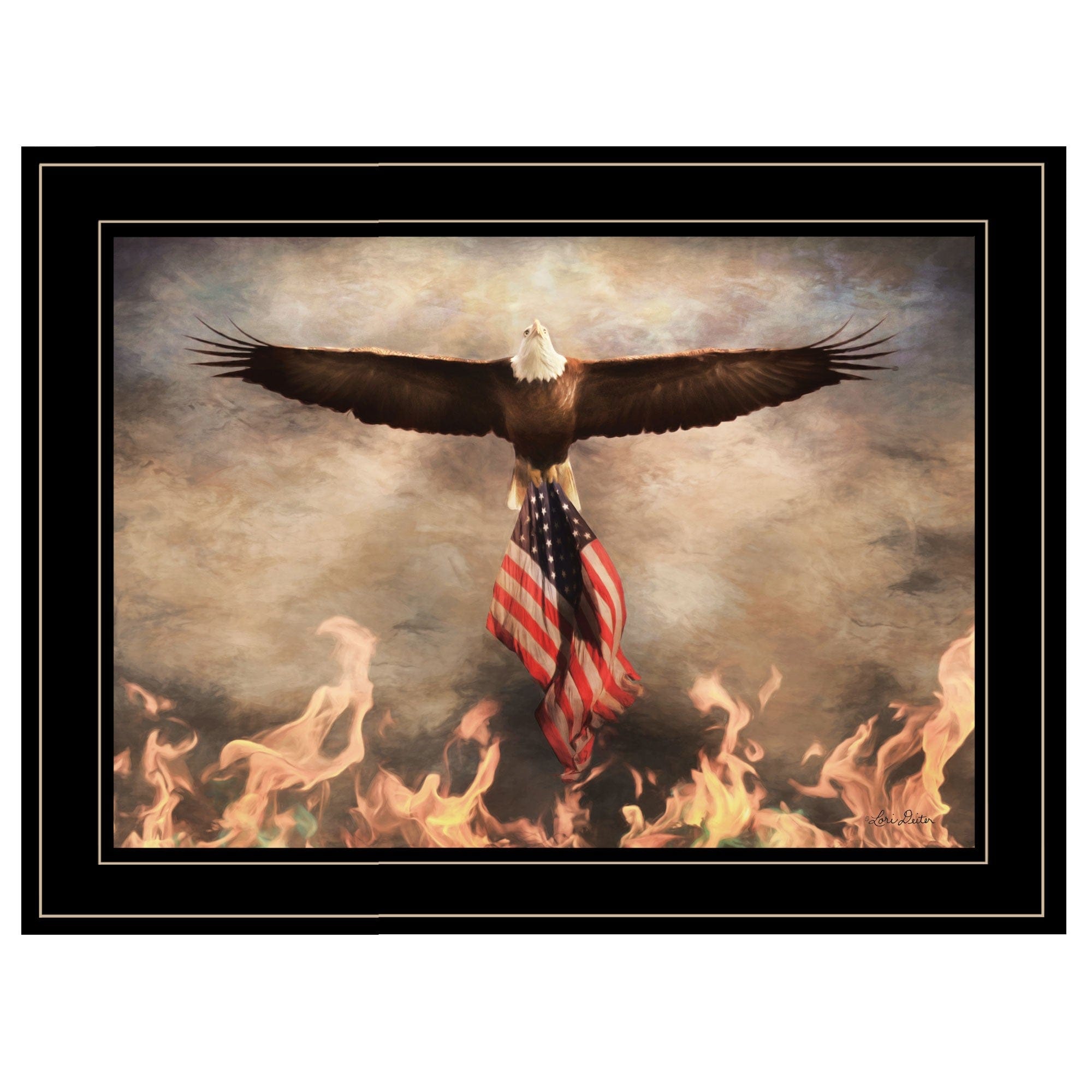 Blaze of Glory 2 Black Framed Print Wall Art - Homeroots