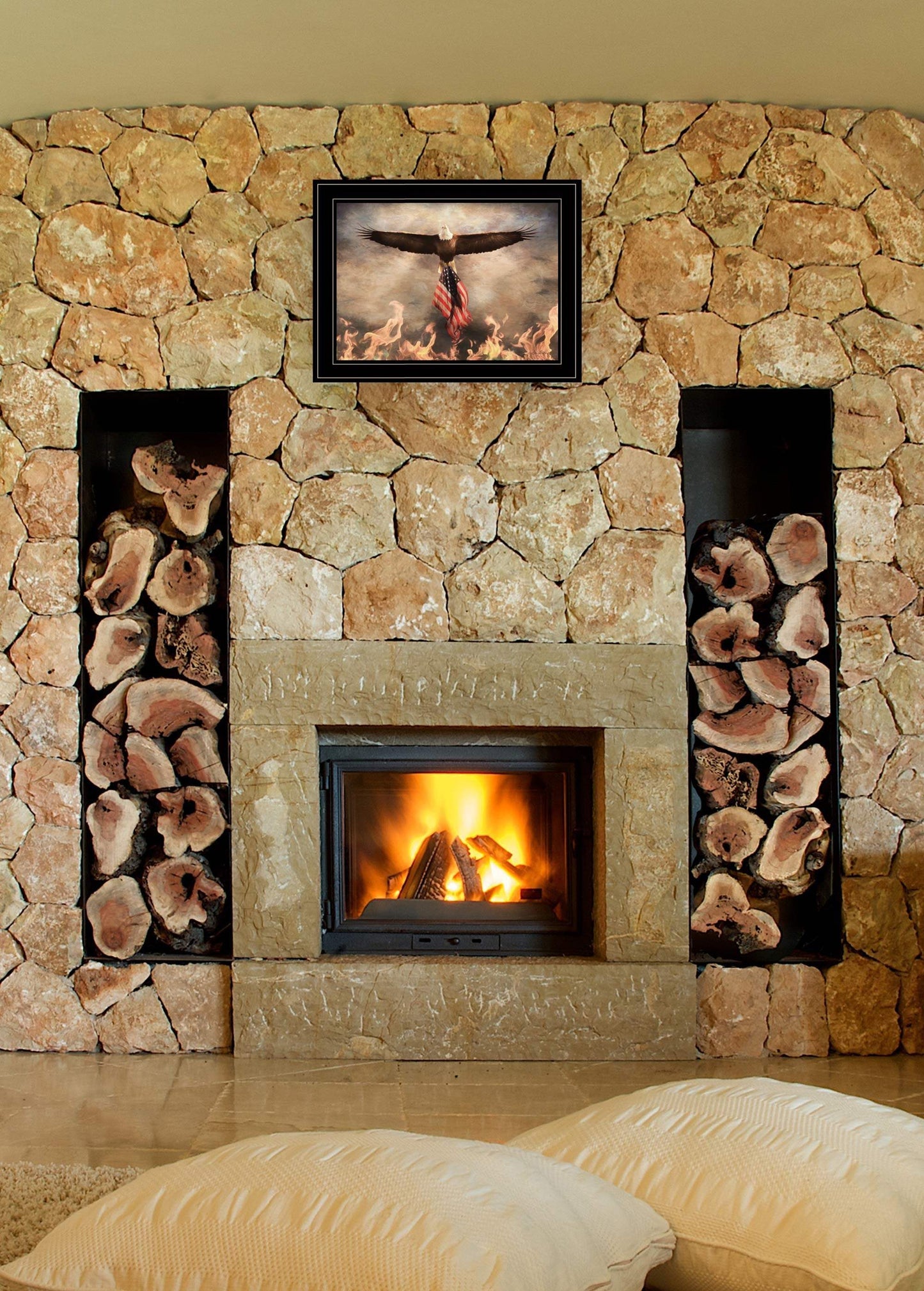 Blaze of Glory 2 Black Framed Print Wall Art - Homeroots - Flyclothing LLC