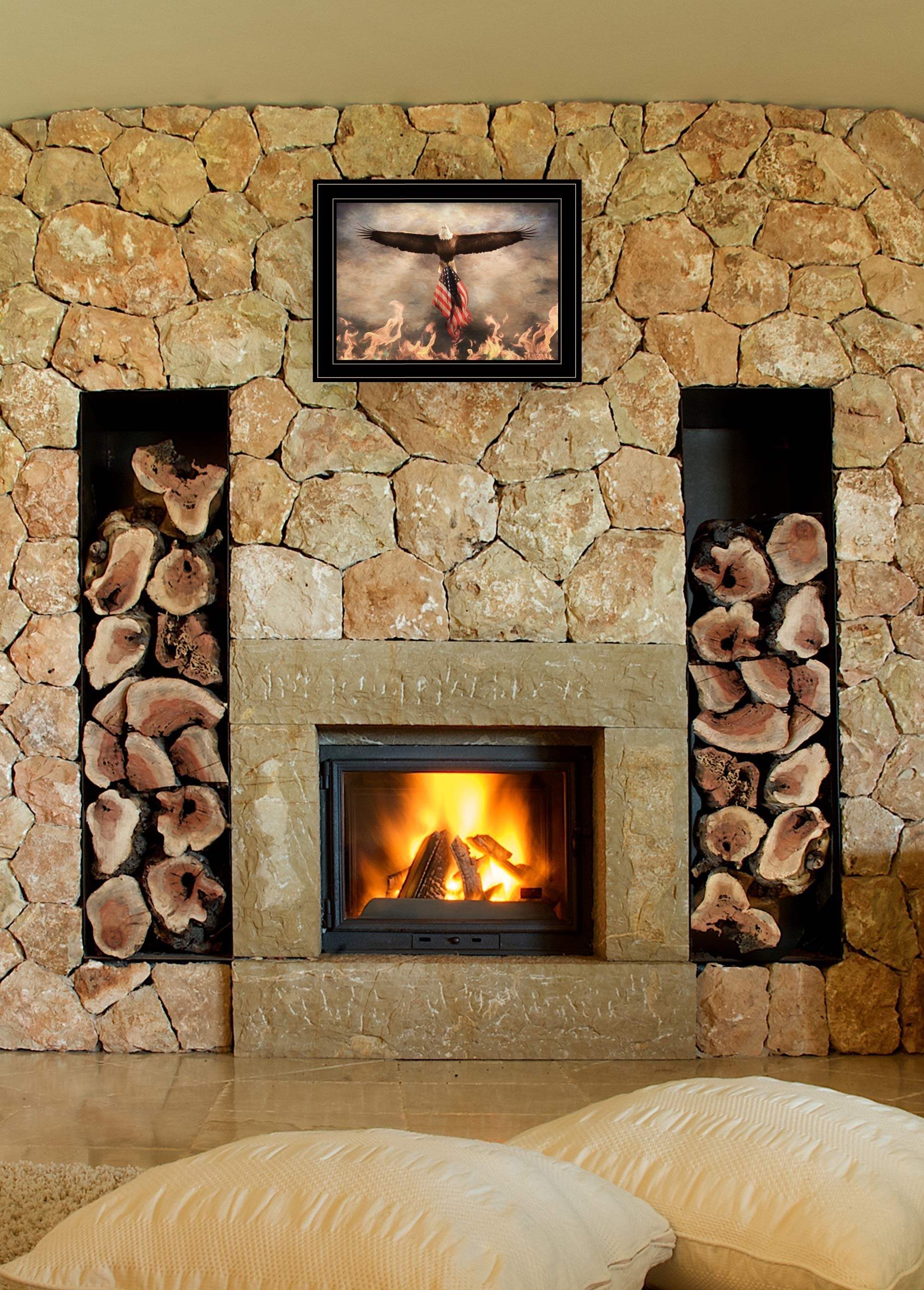 Blaze of Glory 2 Black Framed Print Wall Art - Homeroots - Flyclothing LLC