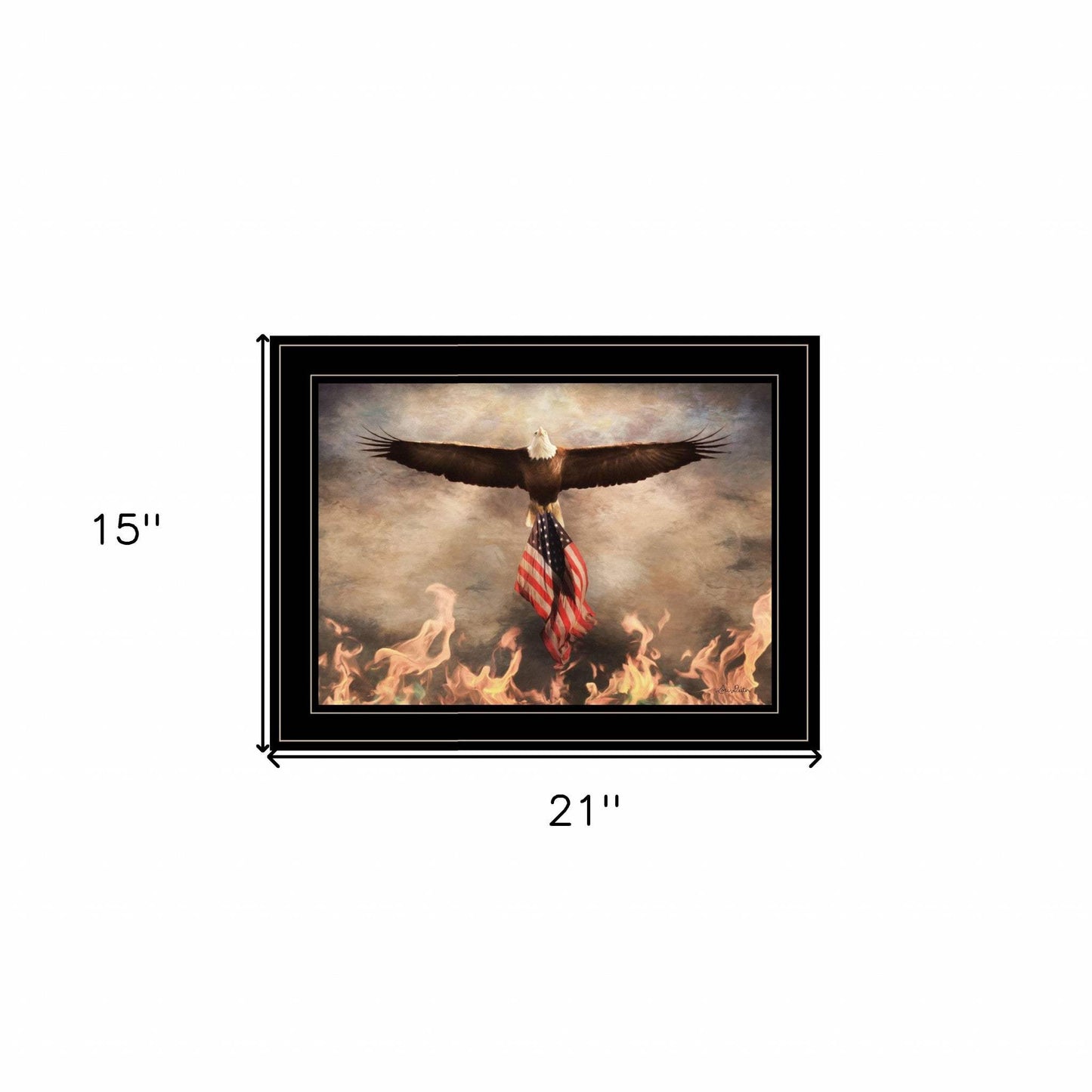 Blaze of Glory 2 Black Framed Print Wall Art - Homeroots - Flyclothing LLC