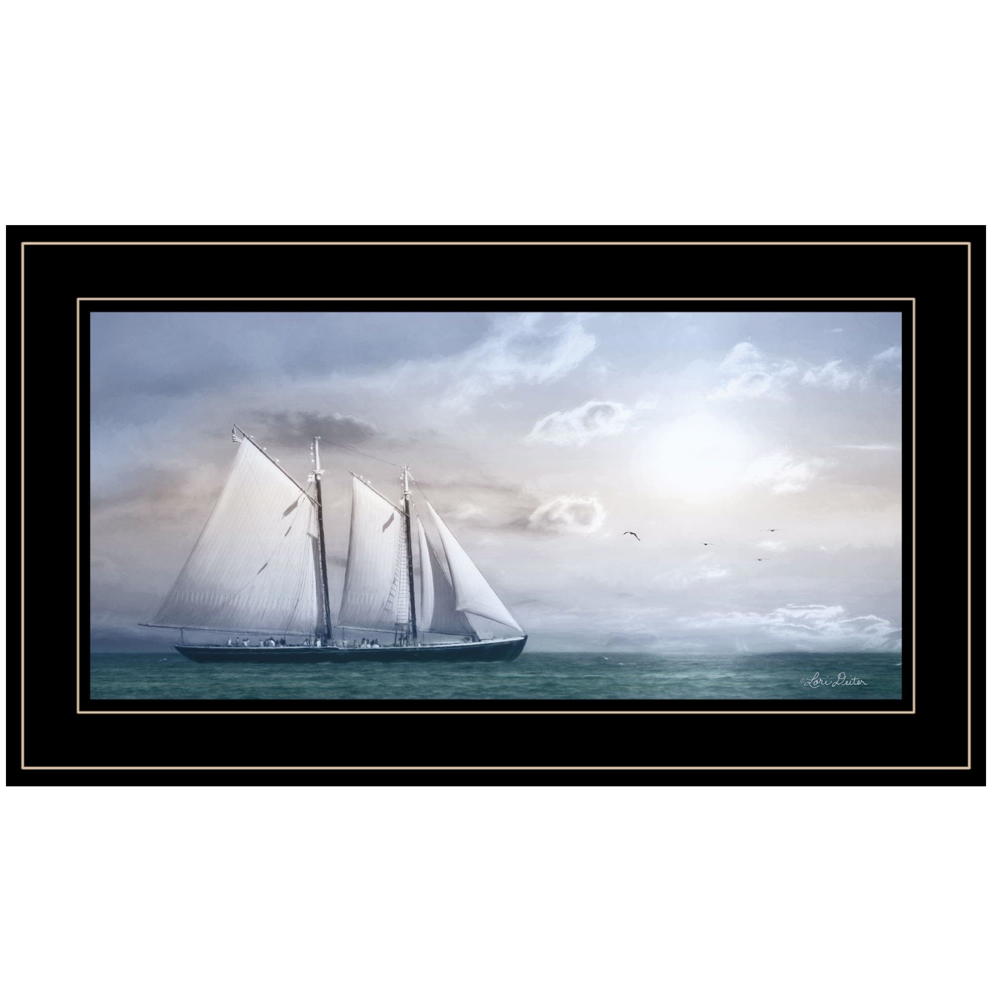 Adventure on the Seas 2 Black Framed Print Wall Art - Homeroots