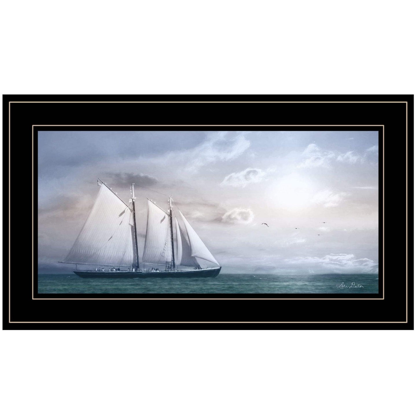 Adventure on the Seas 2 Black Framed Print Wall Art - Homeroots - Flyclothing LLC