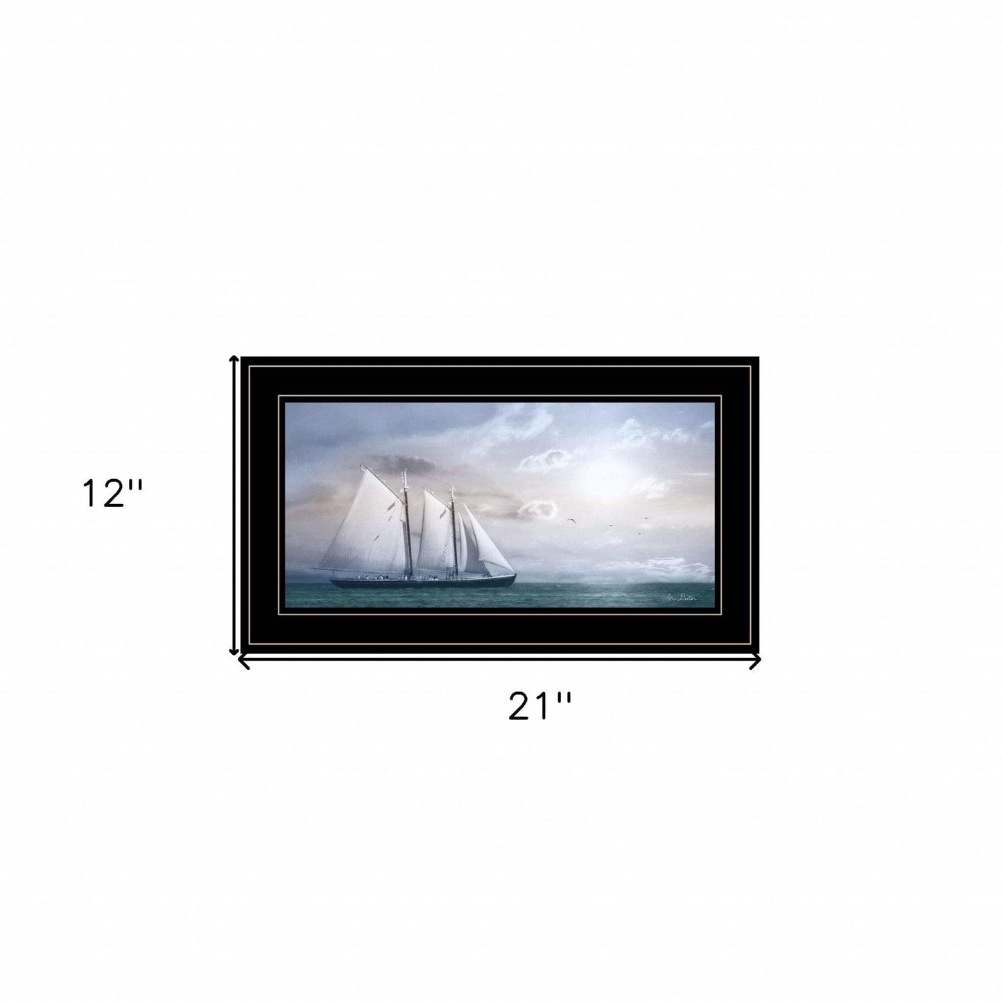 Adventure on the Seas 2 Black Framed Print Wall Art - Homeroots - Flyclothing LLC