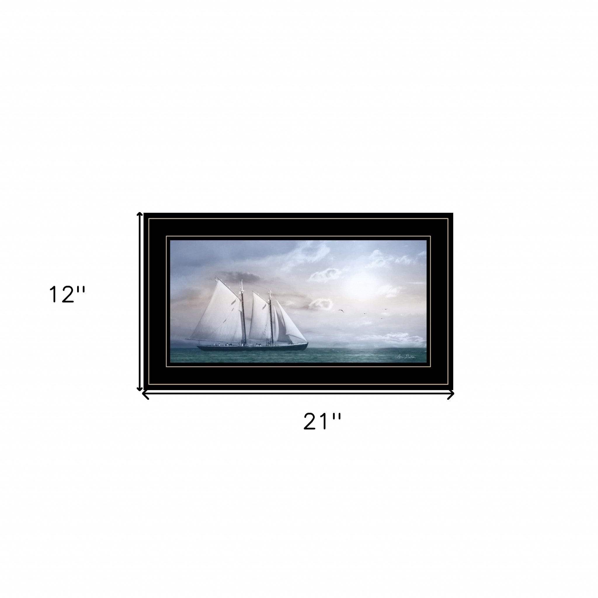 Adventure on the Seas 2 Black Framed Print Wall Art - Homeroots - Flyclothing LLC