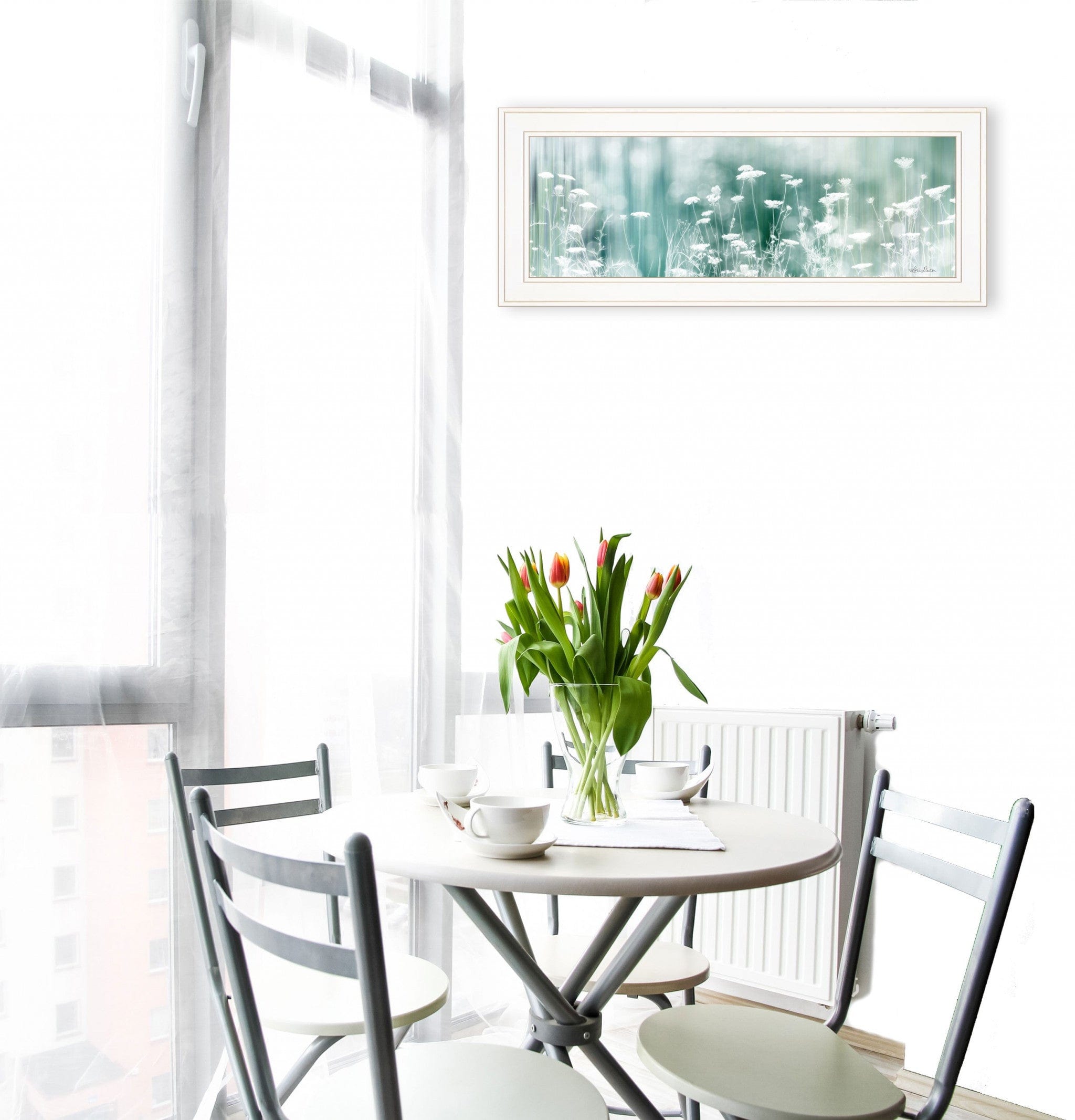 Dreamy Meadow 1 White Framed Print Wall Art - Homeroots