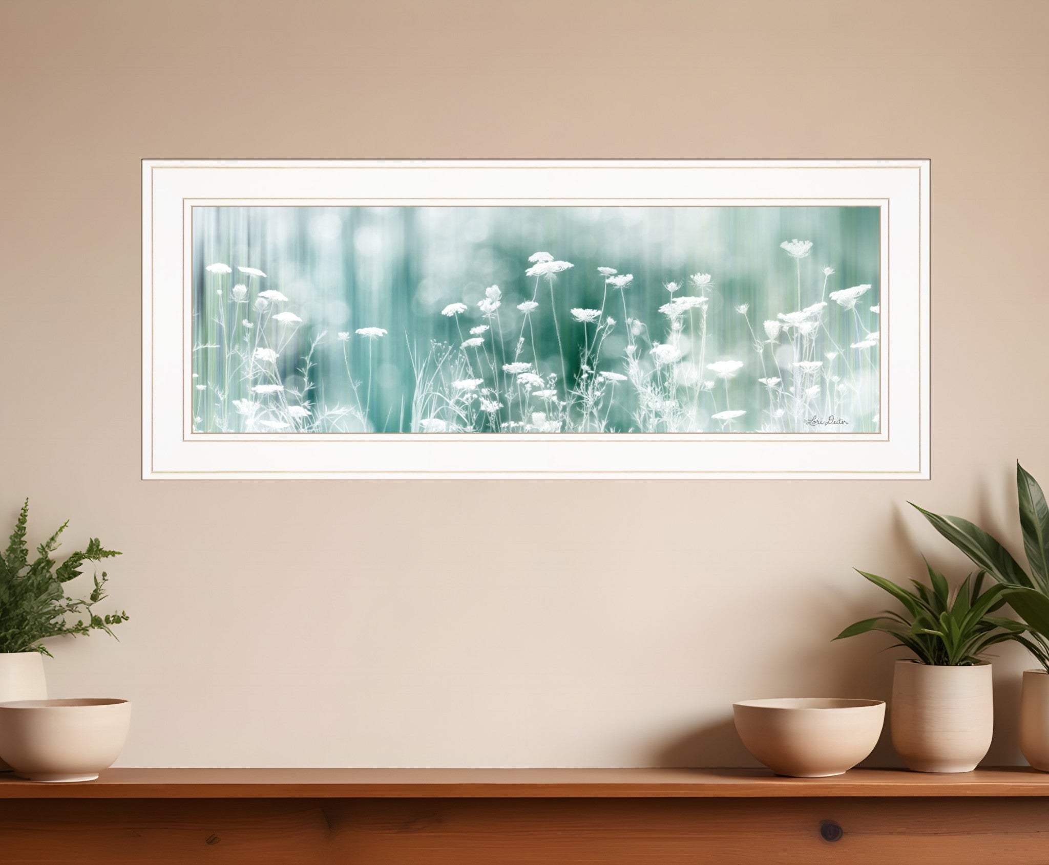 Dreamy Meadow 1 White Framed Print Wall Art - Homeroots - Flyclothing LLC